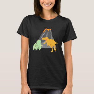 Vulkaan Dinosaurus Geologie Student Leraar Vulkano T-shirt