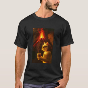 Vulkaan Koffie Kat T-shirt