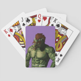 Vulkaan Trol Vakantie Portret Fantasie Kunst Kaart