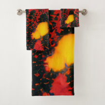 Vulkaanpatroon Badkamer Handdoek Set