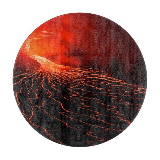 vulkaanuitbarsting snijplank (Voorkant)