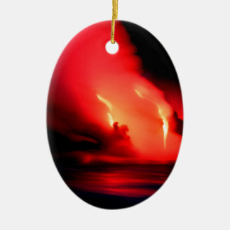 vulkaanvuur en ijskona Hawaii Keramisch Ornament