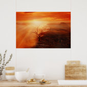 Vulkaanzondlandschap Poster (Keuken)