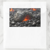 Vulkanisch gesteente rechthoekige sticker (Tas)