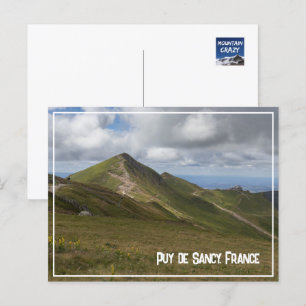 Vulkanisch landschap Puy de Sancy, Frankrijk Feestdagenkaart