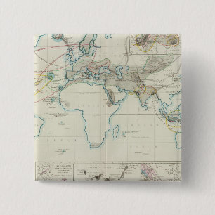 Vulkanische actie vierkante button 5,1 cm