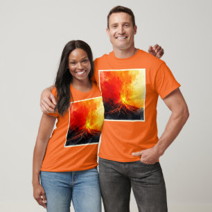 Vulkanische uitbarsting Abstracte kunst T-shirt
