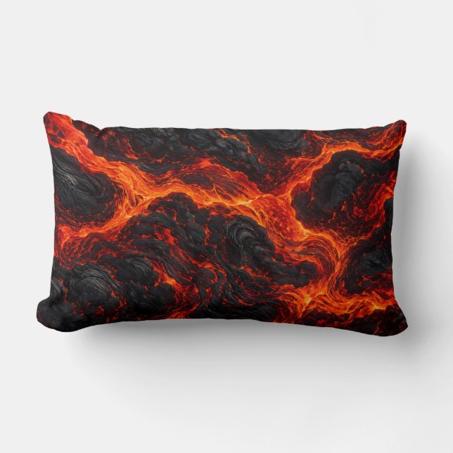 Vulkanische Vuur Rivieren Decoratief Kussen (Voorkant)