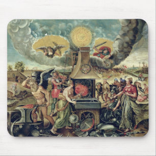 Vulkforges met draaiende wapens muismat