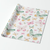 Vulkpapier voor vlinders cadeaupapier (Uitgerold)