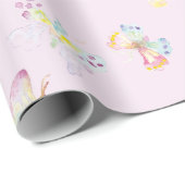 Vulkpapier voor vlinders, roze cadeaupapier (Rol Hoek)