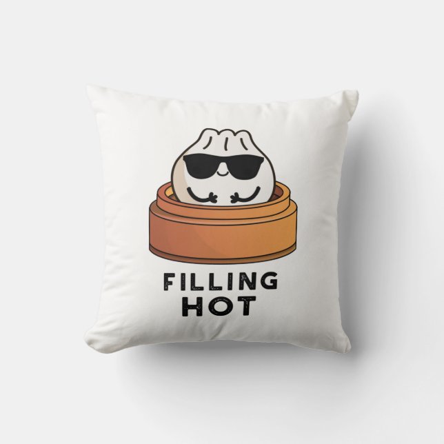 Vullen Heet Grappig Dumpling Pun Kussen (Voorkant)