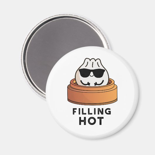 Vullen Heet Grappig Dumpling Pun Magneet (Voorkant / Achterkant)