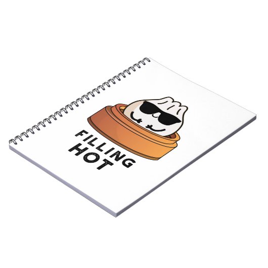 Vullen Heet Grappig Dumpling Pun Notitieboek (Linkerzijde)