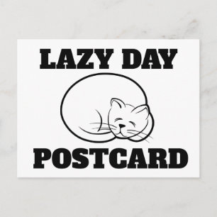 VULLEN IN DE BLANKS LAZY DAY CAT-Briefkaarten Briefkaart