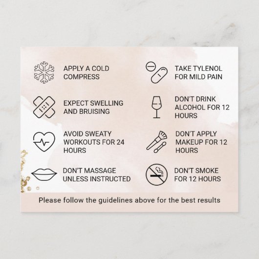 Vulmiddel Briefkaart Nazorg Instructie (Achterkant)