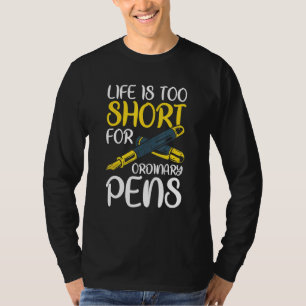 Vulpen Schrijven Handgeschrift Schriftkunst Callig T-shirt