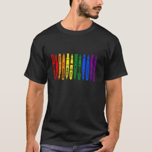 Vulpen x Pride Gay Vlag (Regenboog) Subtiel Mi T-shirt