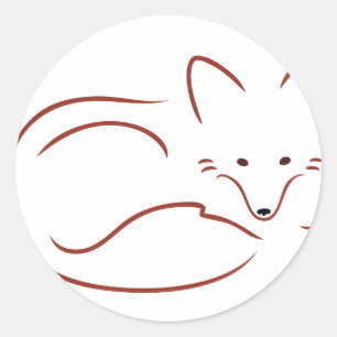vulpes Vulpes Ronde Sticker