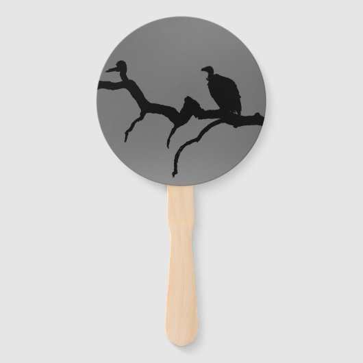 Vulture Silhouette Handwaaier (Achterkant)