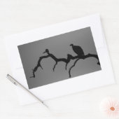 Vulture Silhouette Rechthoekige Sticker (Envelop)