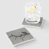 Vulture Silhouette Stenen Onderzetter (Zijkant)