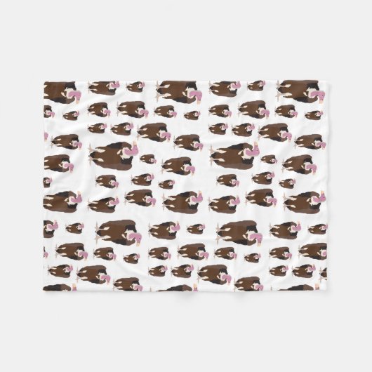 Vulture vogels Pattern Fleece Deken (Voorkant (Horizontaal))