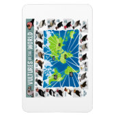 Vulturen van de Wereldkaart Magneet (Verticaal)