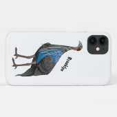 Vulturine guineafowl vogelschilderij cartoon Case-Mate iPhone case (Achterkant (horizontaal))