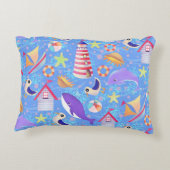 Vun Beach Blue Accent Pillow Accent Kussen (Achterkant)