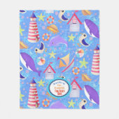 Vun Beach Blue Fleece Blanket Deken (Voorkant)