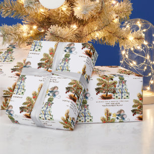 Vun Cute Mice-kerstboomnaam Cadeaupapier