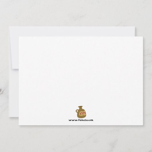 Vun de uitnodiging van het piratenfeest van een sc (Achterkant)