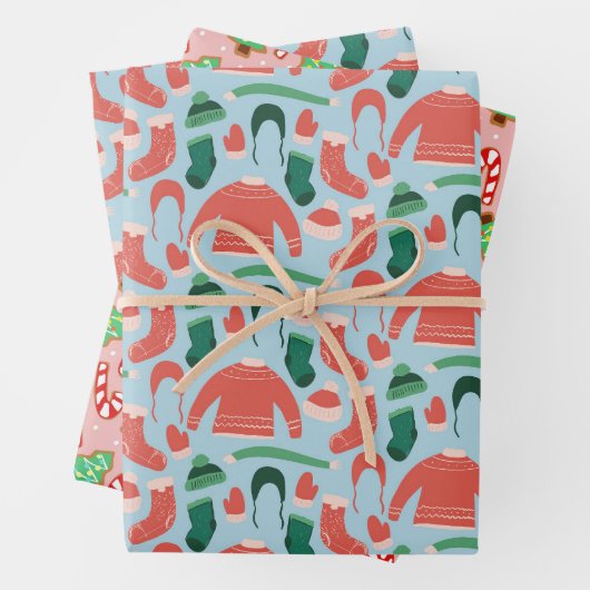 Vun- en kerstinpakpapier inpakpapier vel (In situ)