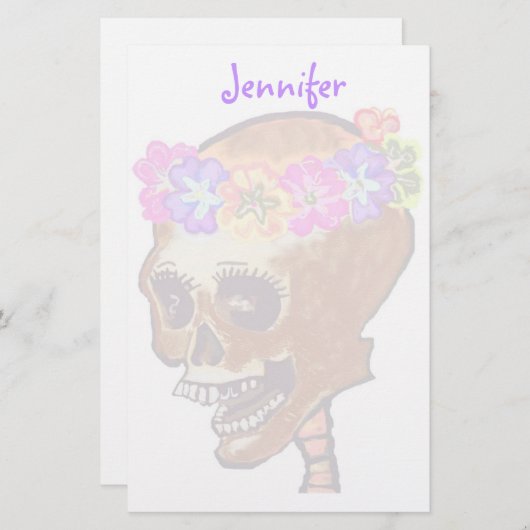 Vun en kleurrijk Kankerpapier Briefpapier (Voorkant / Achterkant)