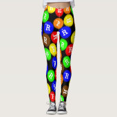 Vun en uniek monogram met Snoep beklede chocolade Leggings (Voorkant)