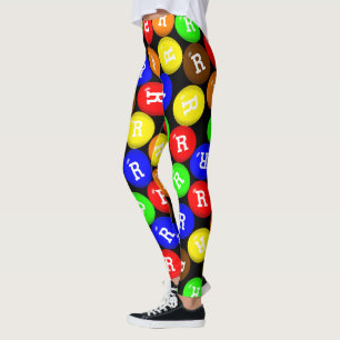 Vun en uniek monogram met Snoep beklede chocolade Leggings