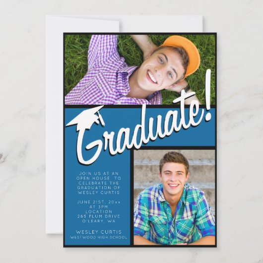 Vun en unieke aankondigingen van afstuderen (Achterkant)