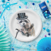 Vun Gekke, formeel Attire Raccoon Dier Papieren Bordje (Feest)