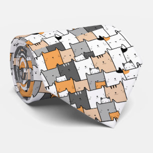 Vun Kat Lijn Trekkers Tempel Dier Stropdas