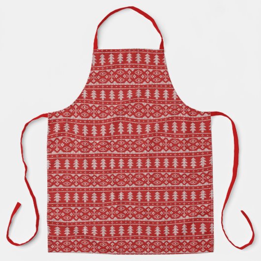 Vun kerstboomkoorts met Sweater Pattern Schort (Voorkant)