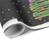 Vun kerstboompatroon cadeaupapier (Rol Hoek)