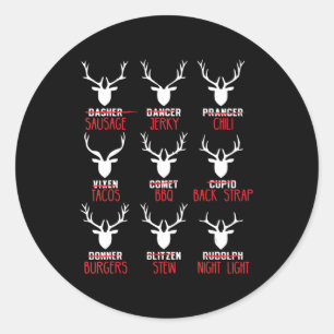 Vun kerstdeer Hunters Alle rendiertjes van de kers Ronde Sticker