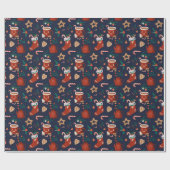 Vun kerstkousen en -pasta's cadeaupapier (Vlak)