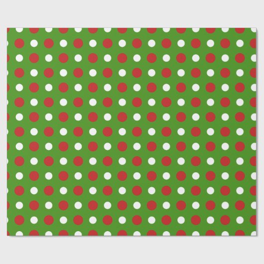 Vun kerstpokadots in de rode en witte omhulling cadeaupapier (Vlak)