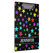 Vun, kleurrijk sterrenpatroon + aangepaste naam klembord (Rechts)