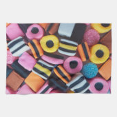 Vun, kleurrijk, zoethout snoep theedoek (Horizontaal)