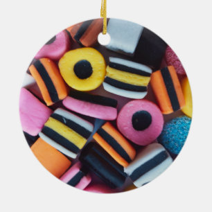 Vun, kleurrijk, zoethout zoethout Allsorts Keramisch Ornament