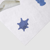 Vun kustzeeschok blauw 10lb-papier, wit tissuepapier (Detail)