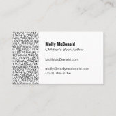 Vun lettertypepatroon - handgetekende lettertypeka visitekaartje (Achterkant)